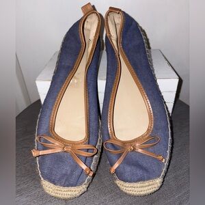 Franco Sarto Navy and Tan Espadrilles - sz9.5 (P23)